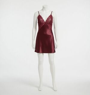 Avidlove Burgundy V-Neck Lace Nightgown Women’s Maternity Sleepwear NWT